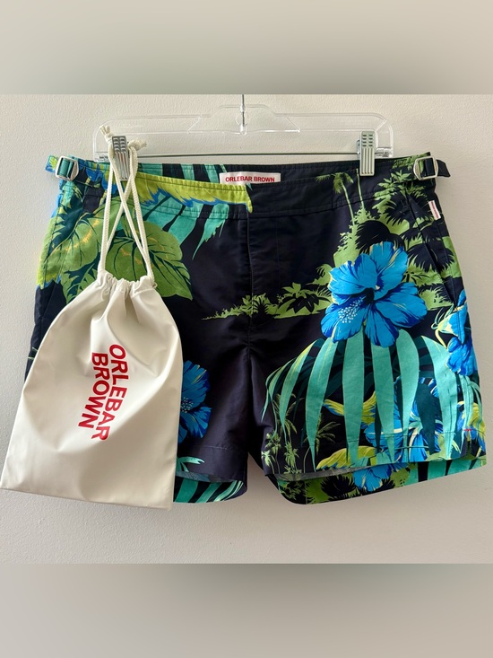 Orlebar Brown Other - Orlebar Brown- Navy Tropical Hibiscus Print Swim Shorts- with Branded Dust Bag